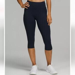 Lululemon Athletica Fast and Free High-Rise Crop 19" In True Navy Size 2 New